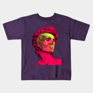 David Skull Interactive Magenta&Green Filter T-Shirt By Red&Blue Kids T-Shirt